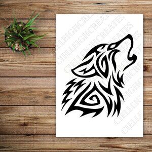 *2 for $20* Howling Wolf Head Vinyl decal sticker Handcrafted